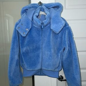 Like new Alo sherpa blue jacket xs